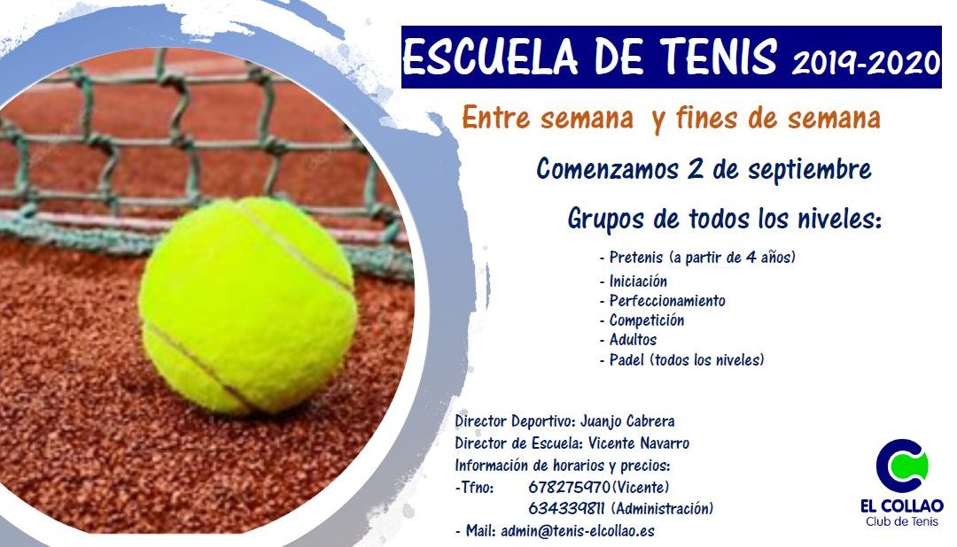 Escuela de Tenis 2019-2020